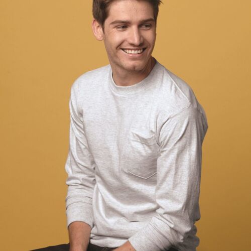 USA-Made Long Sleeve™ TShirt with a Pocket. Thumbnail