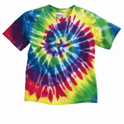 ™Youth Multi Color Spiral Tie  Dyed T Shirt. Thumbnail