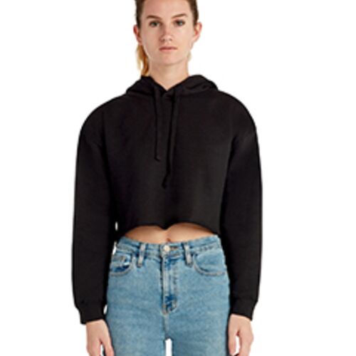 ™Ladies' Cropped Fleece-Hoodie. Thumbnail