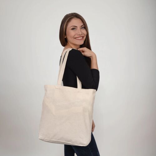 Organic Over-The-Shoulder Cotton Tote. Thumbnail