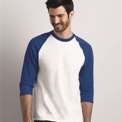 Heavy Cotton Three-Quarter Raglan Sleeve Baseball T-Shirt - Embroidered Thumbnail