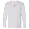 USA-Made Long Sleeve T-Shirt with a Pocket. Thumbnail