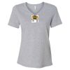 Women's Relaxed Heather CVC V-Neck Tee Thumbnail