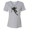 Women's Relaxed Heather CVC V-Neck Tee Thumbnail