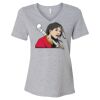 Women's Relaxed Heather CVC V-Neck Tee Thumbnail