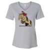 Women's Relaxed Heather CVC V-Neck Tee Thumbnail