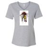 Women's Relaxed Heather CVC V-Neck Tee Thumbnail