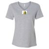 Women's Relaxed Heather CVC V-Neck Tee Thumbnail