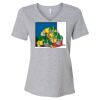 Women's Relaxed Heather CVC V-Neck Tee Thumbnail