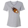 Women's Relaxed Heather CVC V-Neck Tee Thumbnail