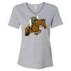 Women's Relaxed Heather CVC V-Neck Tee Thumbnail