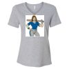 Women's Relaxed Heather CVC V-Neck Tee Thumbnail