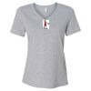 Women's Relaxed Heather CVC V-Neck Tee Thumbnail