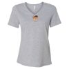 Women's Relaxed Heather CVC V-Neck Tee Thumbnail