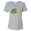 Women's Relaxed Heather CVC V-Neck Tee Thumbnail
