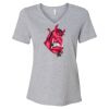 Women's Relaxed Heather CVC V-Neck Tee Thumbnail