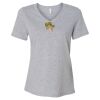 Women's Relaxed Heather CVC V-Neck Tee Thumbnail