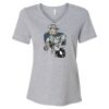 Women's Relaxed Heather CVC V-Neck Tee Thumbnail