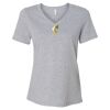 Women's Relaxed Heather CVC V-Neck Tee Thumbnail