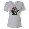 Women's Relaxed Heather CVC V-Neck Tee Thumbnail