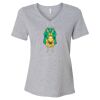Women's Relaxed Heather CVC V-Neck Tee Thumbnail