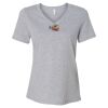Women's Relaxed Heather CVC V-Neck Tee Thumbnail
