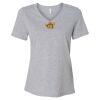 Women's Relaxed Heather CVC V-Neck Tee Thumbnail