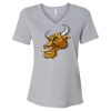Women's Relaxed Heather CVC V-Neck Tee Thumbnail
