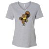 Women's Relaxed Heather CVC V-Neck Tee Thumbnail