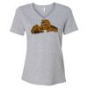 Women's Relaxed Heather CVC V-Neck Tee Thumbnail