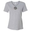 Women's Relaxed Heather CVC V-Neck Tee Thumbnail