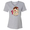 Women's Relaxed Heather CVC V-Neck Tee Thumbnail