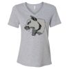 Women's Relaxed Heather CVC V-Neck Tee Thumbnail