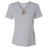 Women's Relaxed Heather CVC V-Neck Tee Thumbnail