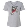 Women's Relaxed Heather CVC V-Neck Tee Thumbnail