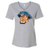 Women's Relaxed Heather CVC V-Neck Tee Thumbnail