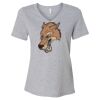 Women's Relaxed Heather CVC V-Neck Tee Thumbnail