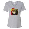 Women's Relaxed Heather CVC V-Neck Tee Thumbnail