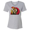 Women's Relaxed Heather CVC V-Neck Tee Thumbnail