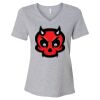 Women's Relaxed Heather CVC V-Neck Tee Thumbnail